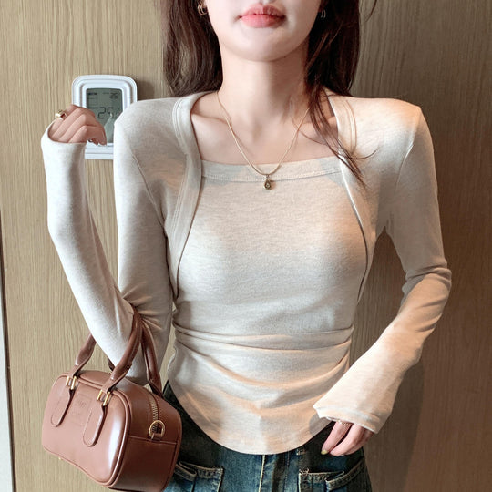 Damen Langarmshirt mit quadratischem Ausschnitt Shop Nory