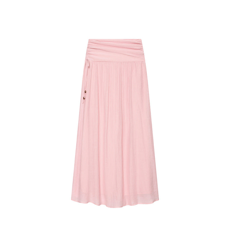 Damen Maxirock mit hohem Bund, seitlicher Zierkordel und weitem Faltenfall Shop Nory