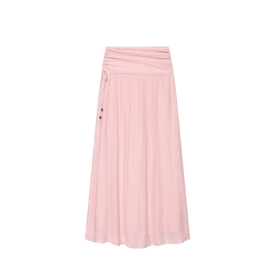 Damen Maxirock mit hohem Bund, seitlicher Zierkordel und weitem Faltenfall Shop Nory