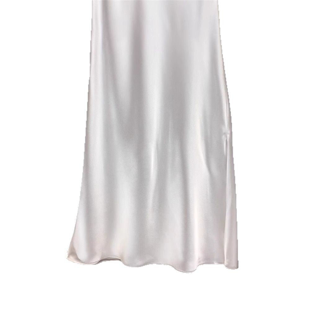 Damen Eleganter Midi-Rock aus hochwertigem Satin Shop Nory
