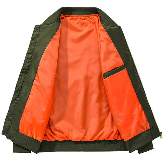 Herren modische Bomberjacke mit hoher Kragen und praktischen Reißverschlusstaschen Shop Nory