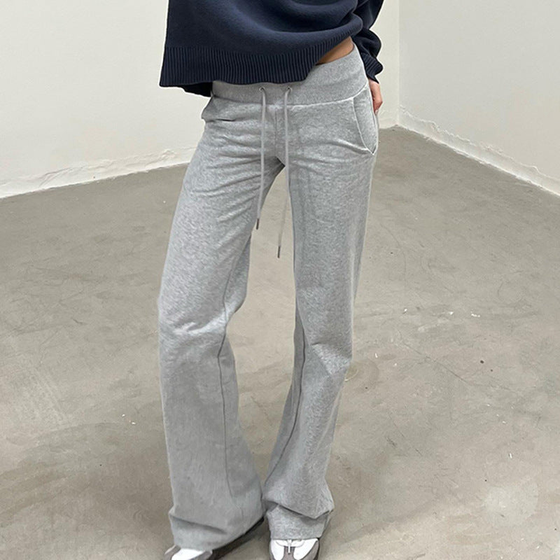 Damen nan weite Sweatpants mit hohem Komfortbund, Kordelzug und aufgesetzten Taschen Shop Nory