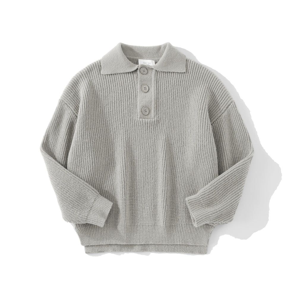 Damen Bequemer Strickpullover mit Knopfdetails Shop Nory