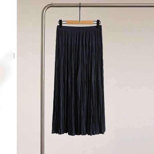Damen Eleganter Faltenrock mit hohem Bund und fließendem Stoff Shop Nory