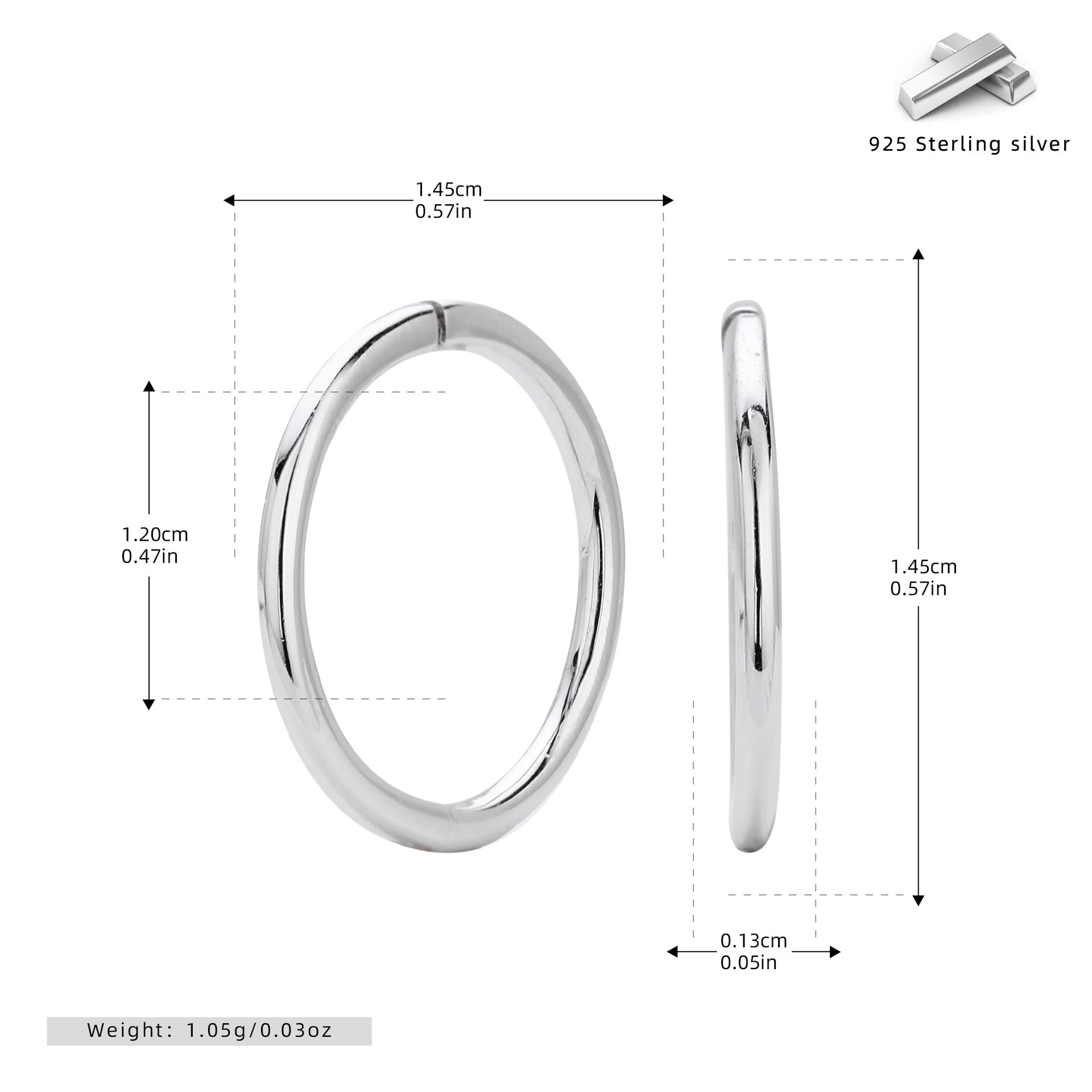 Damen Creolen aus hochwertigem 925 Sterlingsilber Shop Nory
