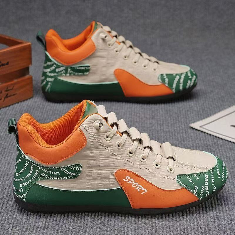 Herren Moderne leichte Schnür-Sneaker mit gepolstertem Kragen und kontrastierenden Overlays Shop Nory