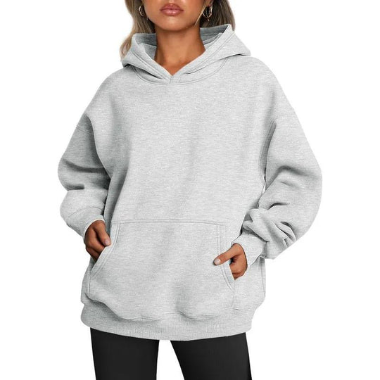 Damen nan oversized Kapuzenpullover mit verlängerter Silhouette und Kängurutasche Shop Nory