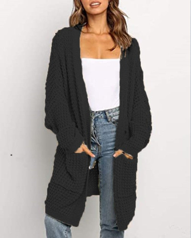 Damen Grobstrickjacke mit tiefen Taschen und lässiger Passform
