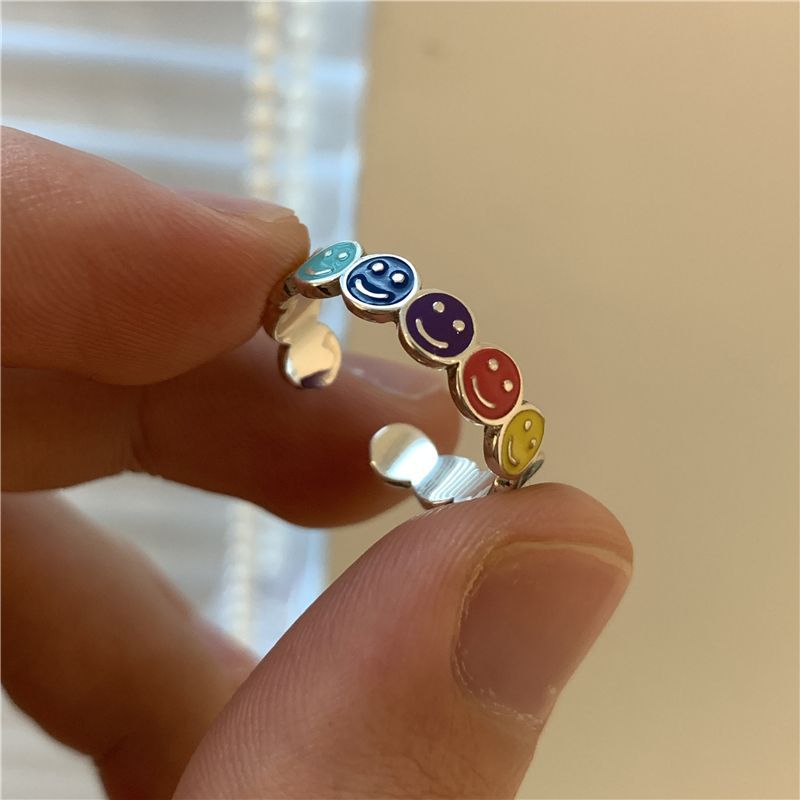 Damenring mit bunten Smiley-Motiven Shop Nory