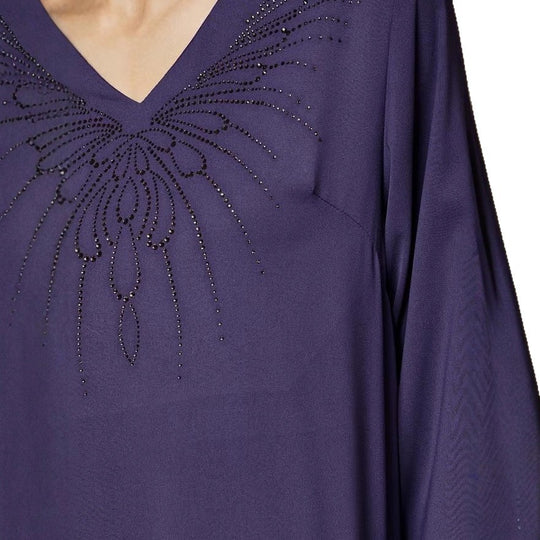 Damen Elegante Maxikleid mit bestickten Ärmeln Shop Nory