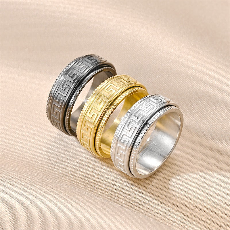 Herren Ring mit kunstvollem geometrischen Muster Shop Nory