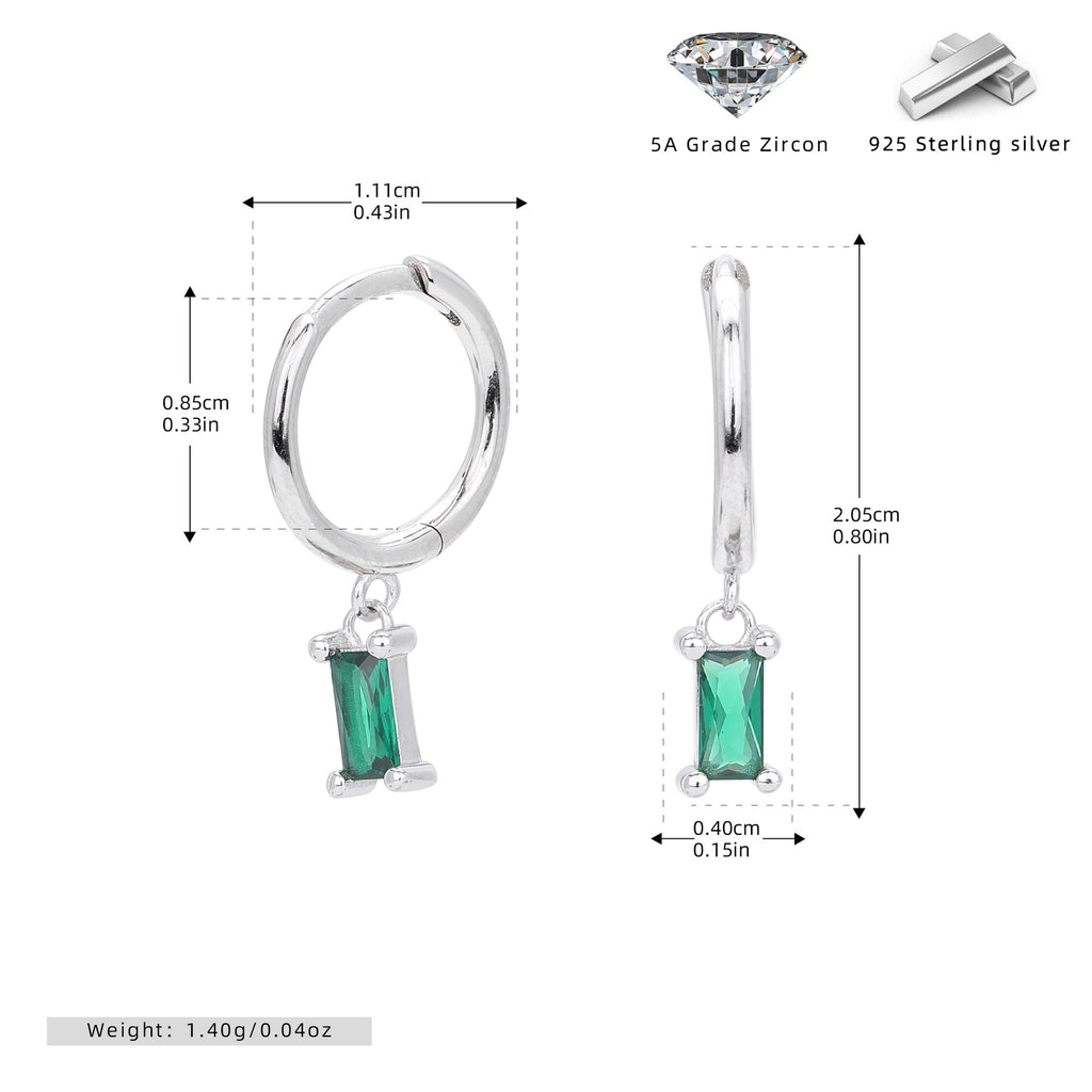 Damen Ohrhänger mit verführerischem Zirkonanhänger aus hochwertigem 925 Sterling Silber Shop Nory