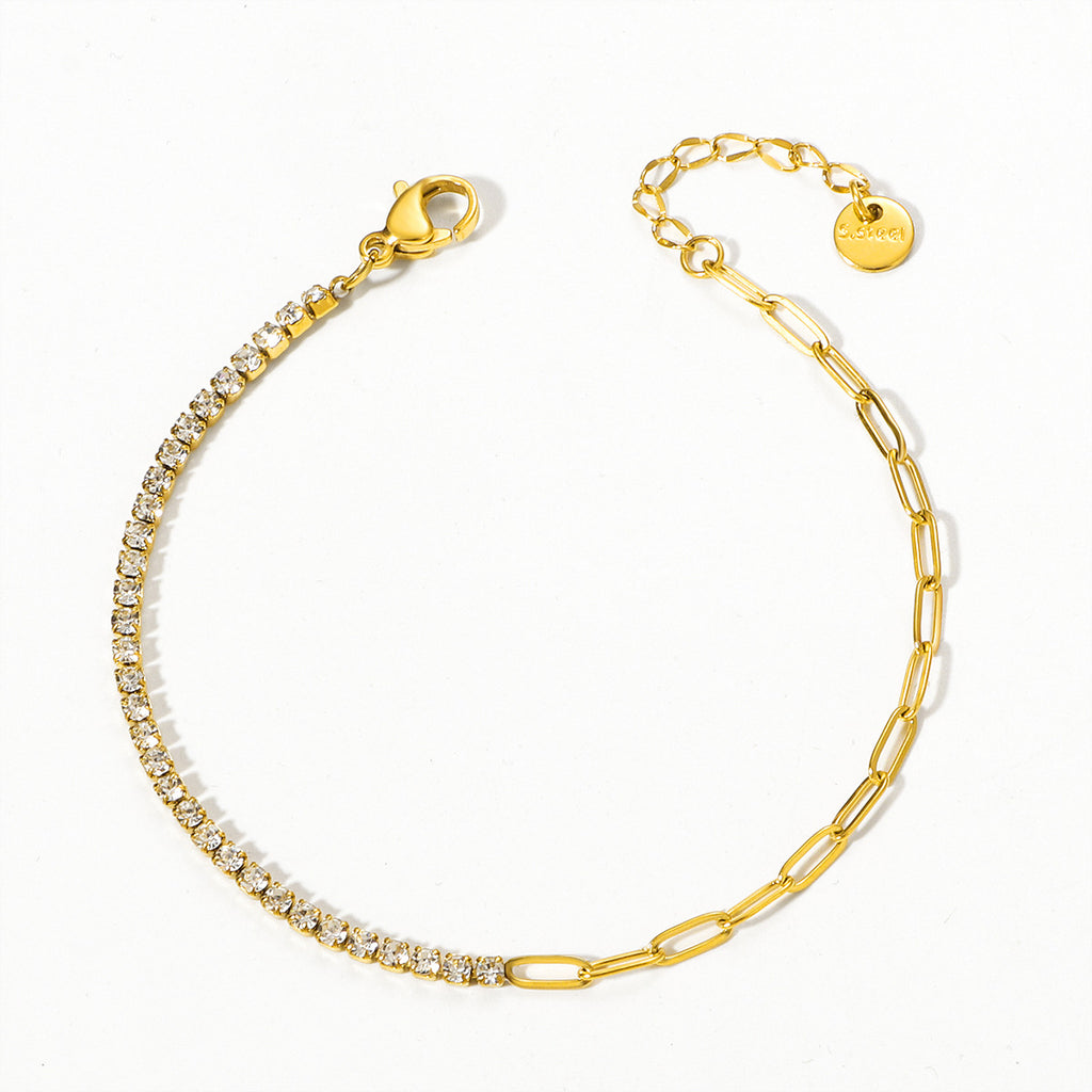 Damen Fußkette mit funkelnden Kristallakzenten Shop Nory