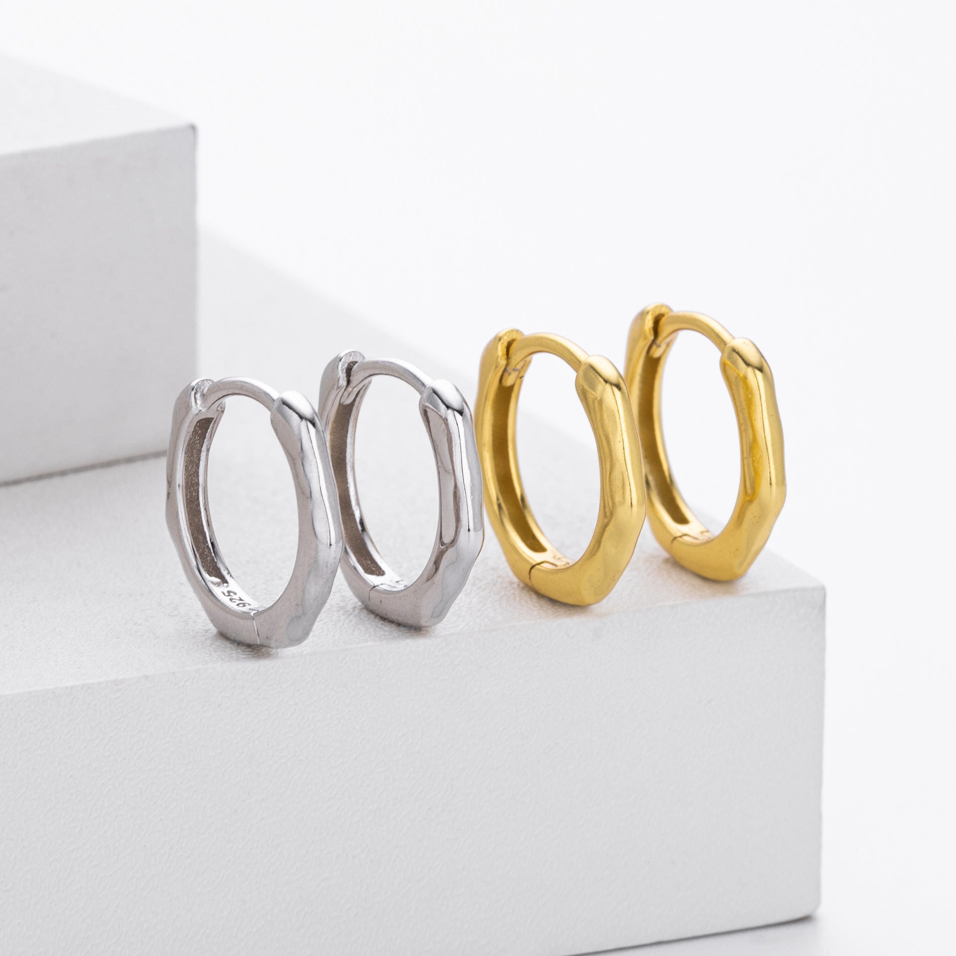 Damen Ohrhänger mit elegantem, geschwungenem Design aus hochwertigem 925 Sterling Silber Shop Nory