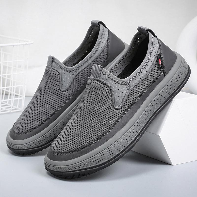 Herren nan atmungsaktiver Slip-On Mesh-Sneaker mit elastischem Einstieg und stoßdämpfender EVA-Plateausohle Shop Nory