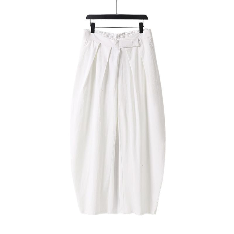 Damen Hochgeschnittene Culotte-Hose mit Bundfalten und elastischem Taillenbund Shop Nory