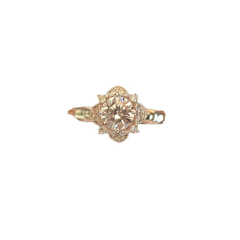 Damen eleganter Verlobungsring mit kunstvollem Kristallbesatz Shop Nory