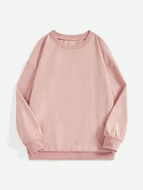Damen weit geschnittenes Sweatshirt mit geripptem Material und Ballonärmeln Shop Nory