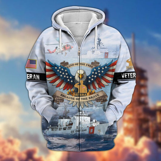 Herren Kapuzensweater mit amerikanischem Veteranenmotiv Shop Nory