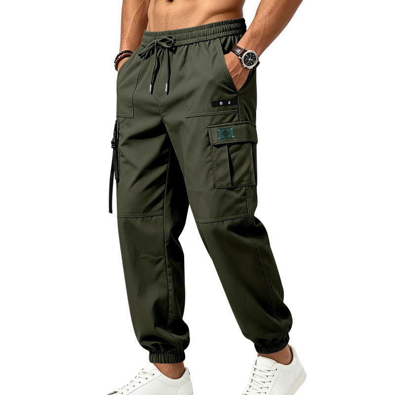 Herren Cargo-Jogginghose mit Kordelzug elastischen Bündchen und Multifach-Taschen Shop Nory