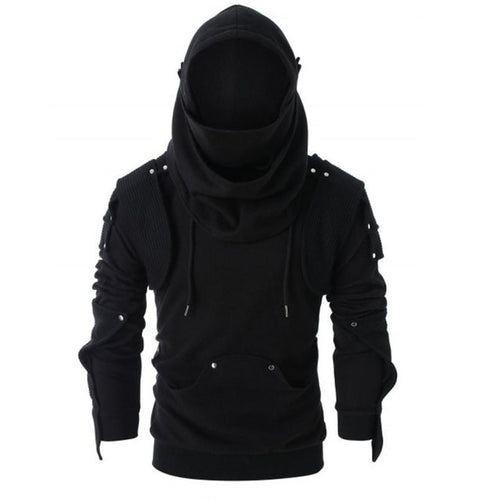Herren stylischer Hoodie mit innovativem Kragen und praktischen Taschen
