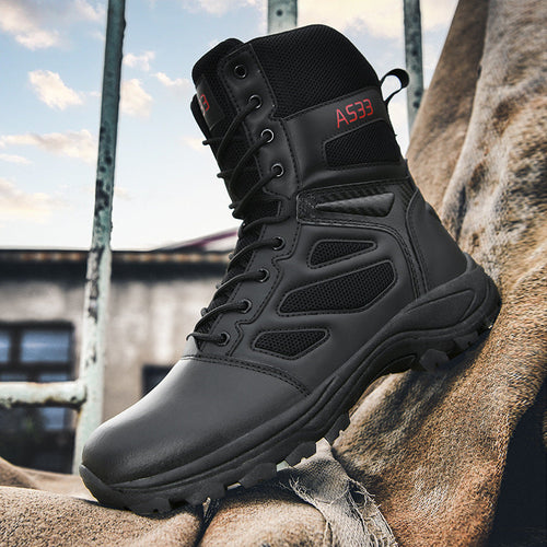 Damen Hochwertige Tactical-Stiefel mit rutschfester Profilsohle und atmungsaktiver Mesh-Verstärkung Shopnory