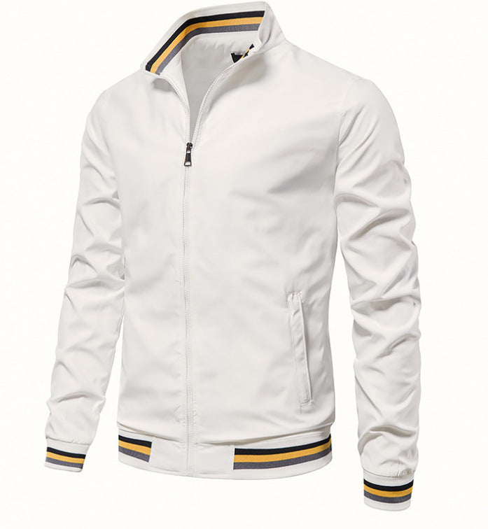 Herren leichte Bomberjacke mit Stehkragen, winddichter Außenlage und elastischen Rippbündchen Shop Nory
