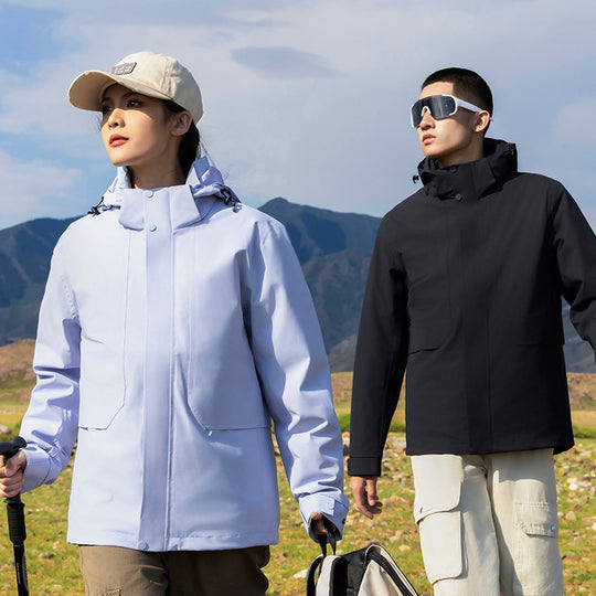Herren Leichter wasserdichter Parka mit verstellbarer Kapuze und verdecktem Reißverschluss Shop Nory