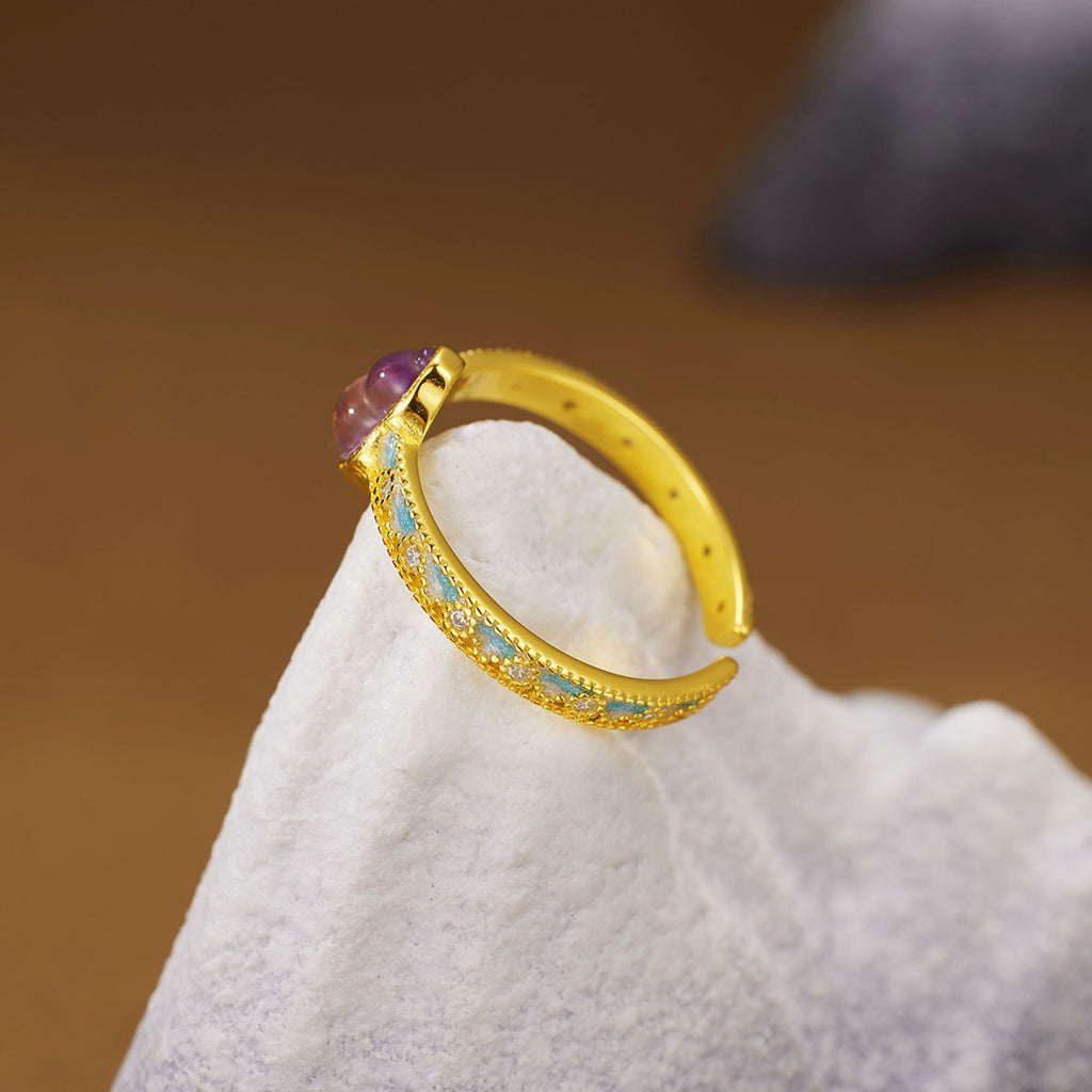 Damen Ring mit elegantem Amethyst-Anhänger Shop Nory
