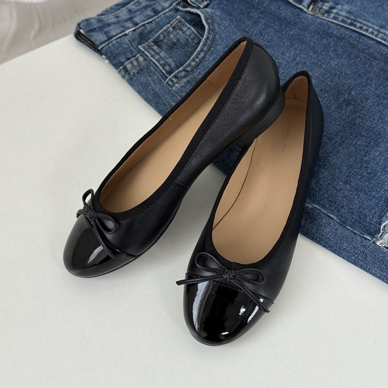 Damen Ballerinas mit zeitlosem Design und eleganter Schleifenapplikation