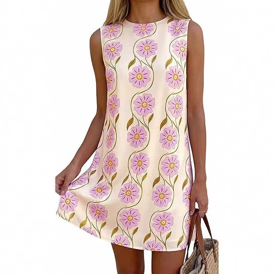 Damen Sommerkleid im Vintage-Stil mit Blütenmuster Shopnory