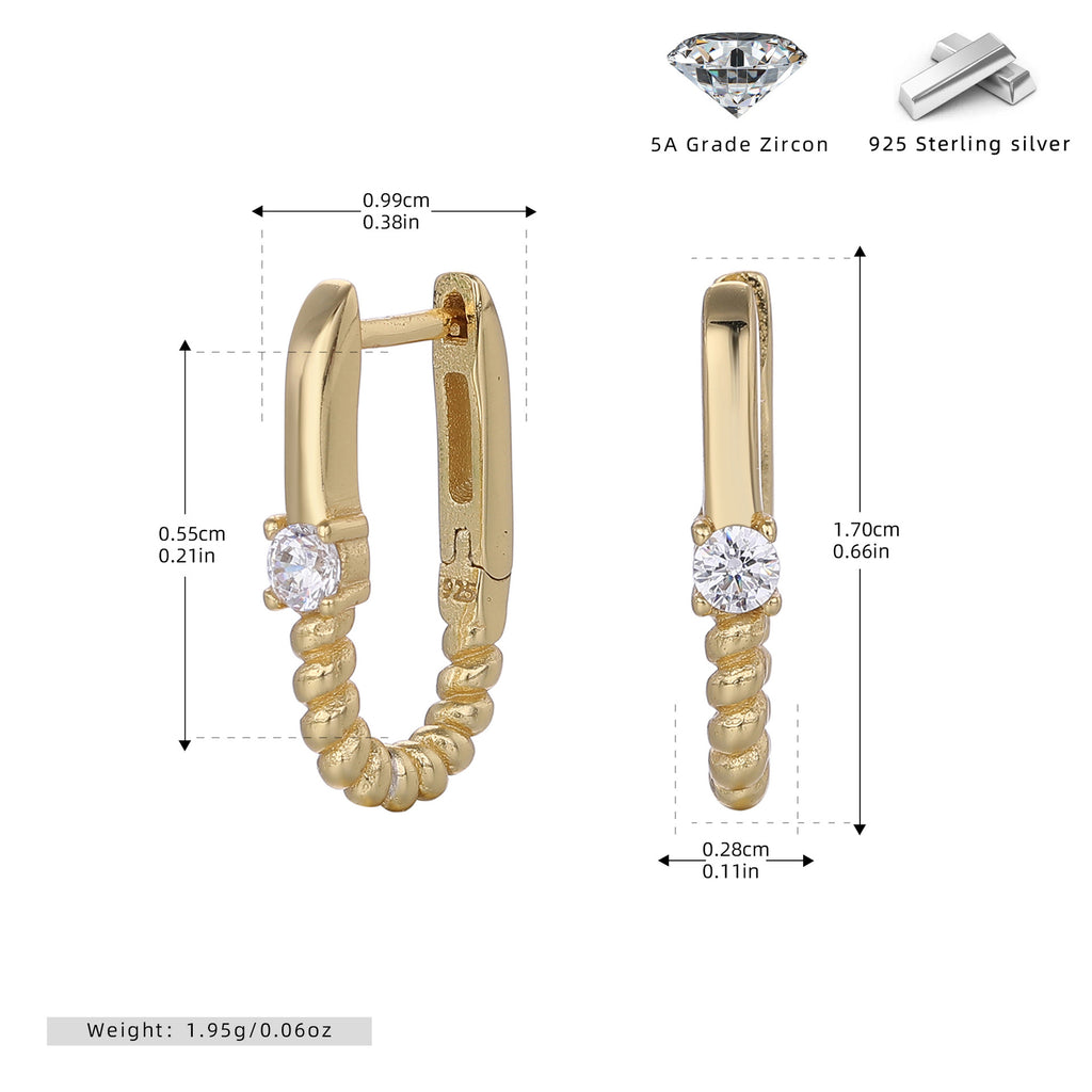 Damen Ohrhänger mit elegantem Twisted-Design und hochwertigem Zirkonbesatz Shop Nory