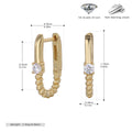 Damen Ohrhänger mit elegantem Twisted-Design und hochwertigem Zirkonbesatz Shop Nory