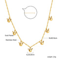 Damen Halskette mit königlichen Krönchen-Anhängern aus hochwertigem Edelstahl und elegantem Goldüberzug Shop Nory