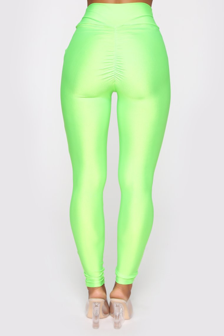Damen Hochgeschnittene Leggings mit Raffung Shopnory