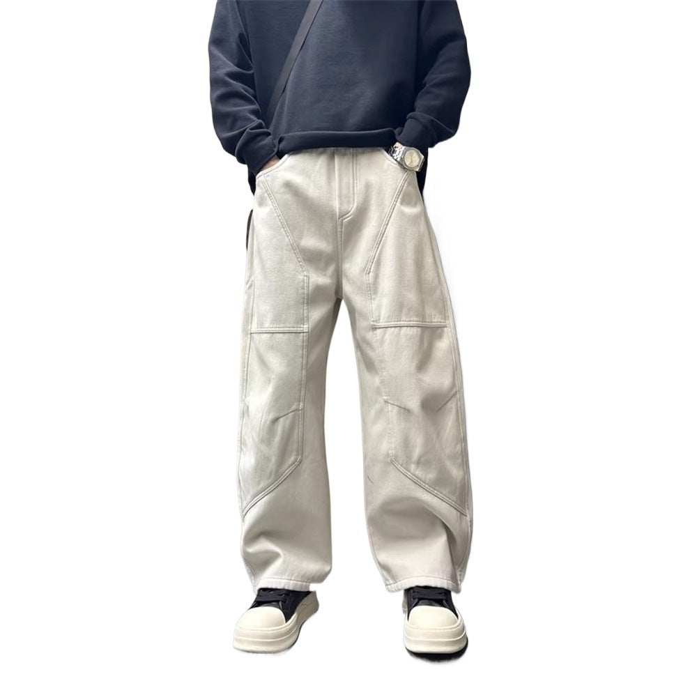 Herren Weite Cargo-Hose im Baggy-Stil mit Knieverstärkung und aufgesetzten Taschen Shop Nory