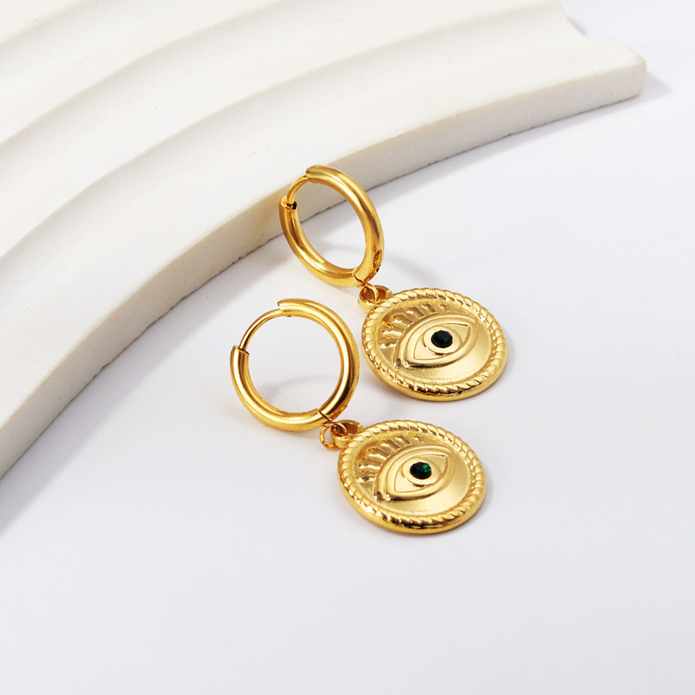 Damen Hängende Ohrstecker mit einzigartigem geometrischem Design und elegantem Goldfinish Shop Nory