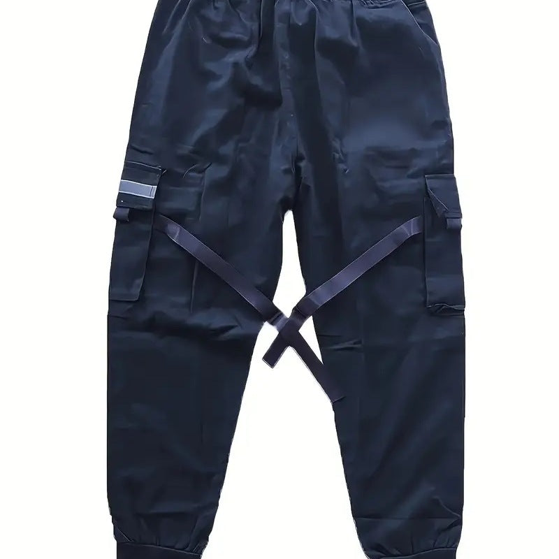 Herren Technische Cargo-Jogginghose mit Mehrfachtaschen, Gurtriemen & elastischem Bündchen Shop Nory