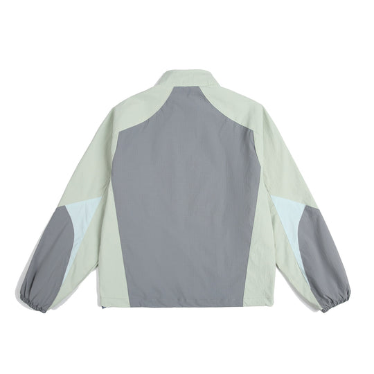 Unisex Leichte Windjacke mit hohem Kragen, Farbmix‑Paneelen und verstellbarem Saum Shop Nory