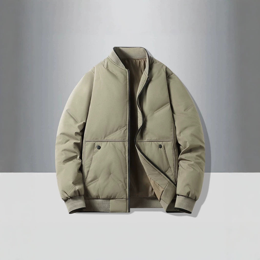 Herren Gepolsterte Thermo-Bomberjacke mit Stehkragen, Reißverschluss & isolierender Wattierung Shop Nory