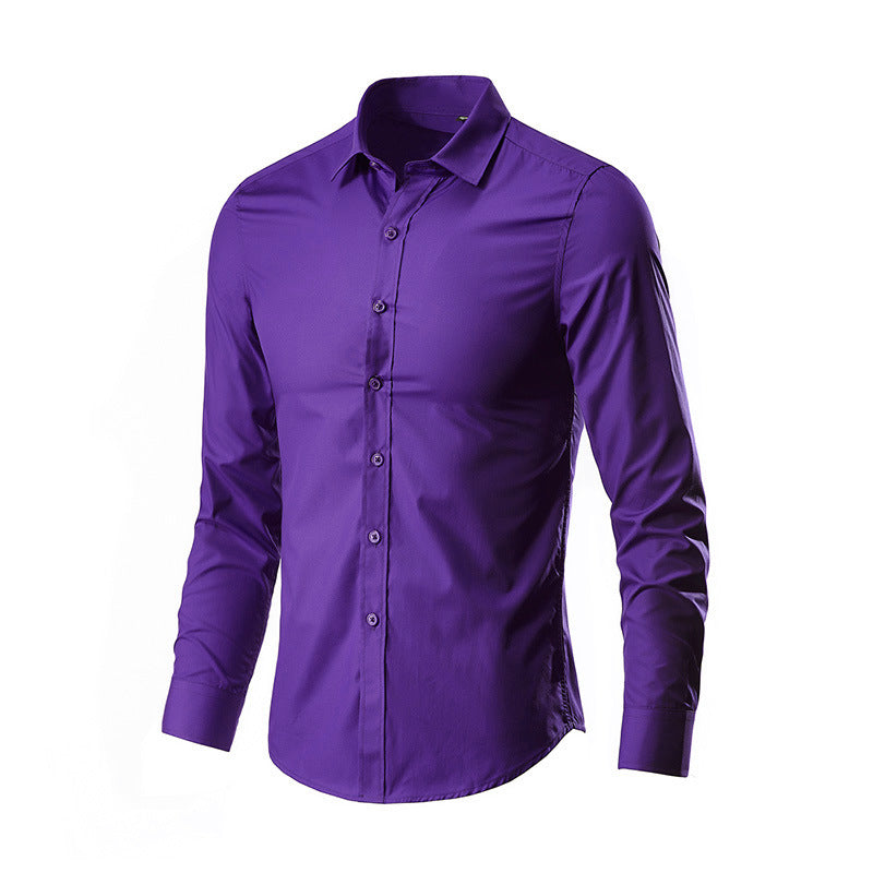 Herren Slim-Fit Businesshemd aus Stretch-Baumwollmix mit Kentkragen Shop Nory