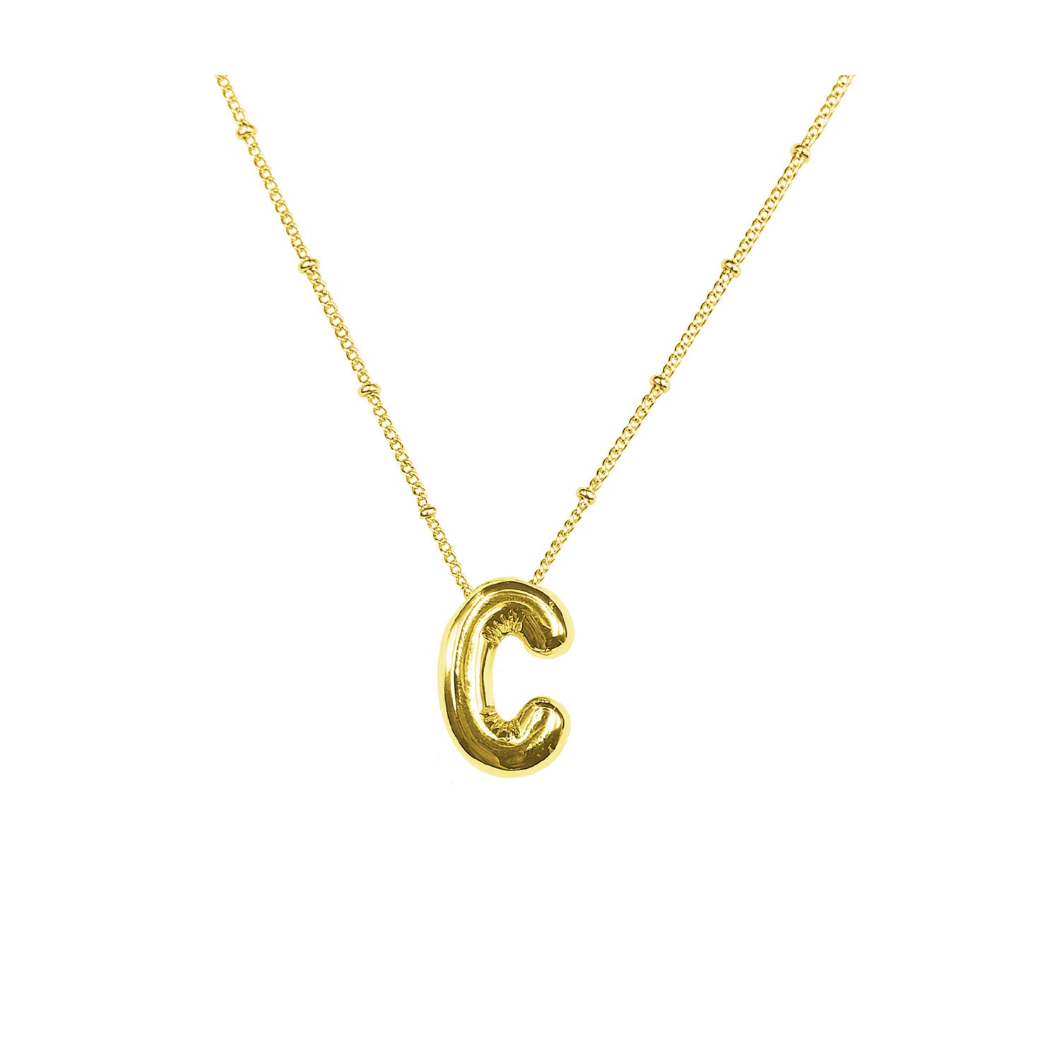 Damen Halskette mit geschwungenem Minimalisten-Anhänger und hochwertiger Gliederkette Shop Nory