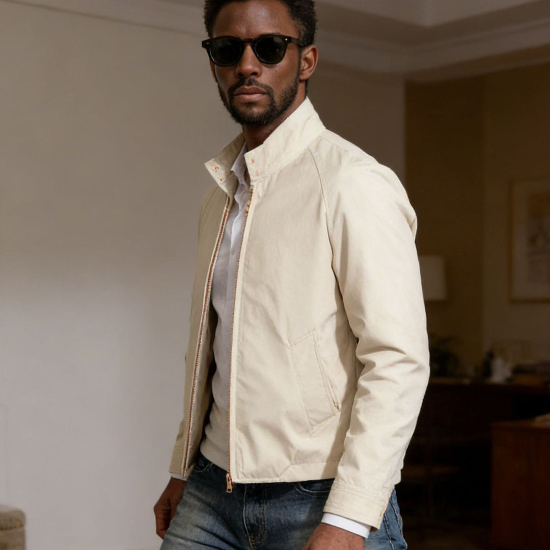 Herren Kurzjacke im Blousonstil mit Cordkragen und Metallreißverschluss Shop Nory