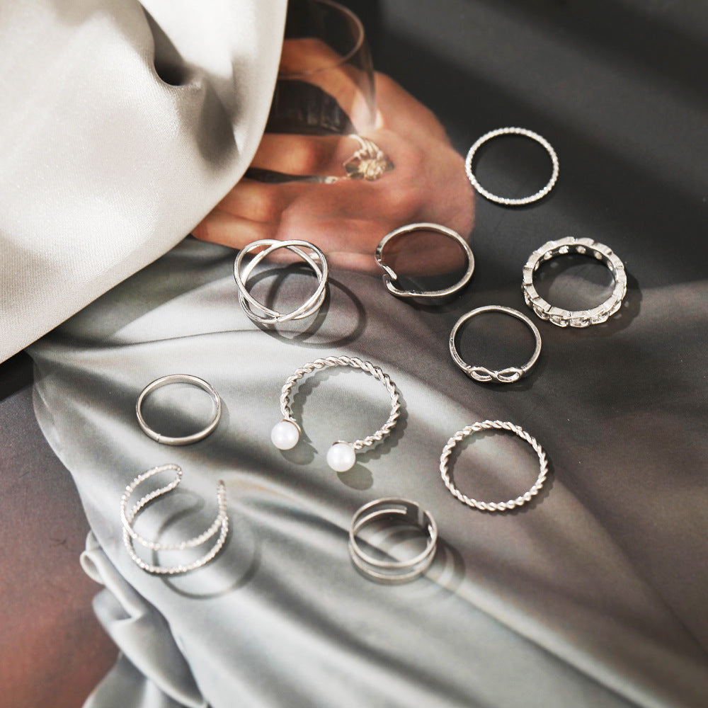 Damen Ring-Set mit filigranen Designs und eleganten Details Shop Nory