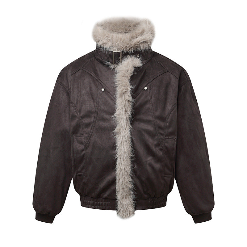 Herren Bomberjacke im Aviator‑Look mit Kunstfellbesatz und Schnallenkragen Shop Nory