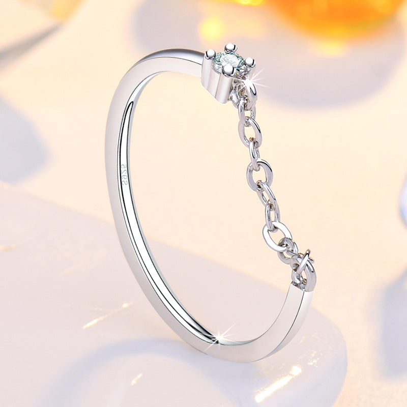 Damen Offener Ring mit funkelndem Zirkonia und elegantem Design Shop Nory