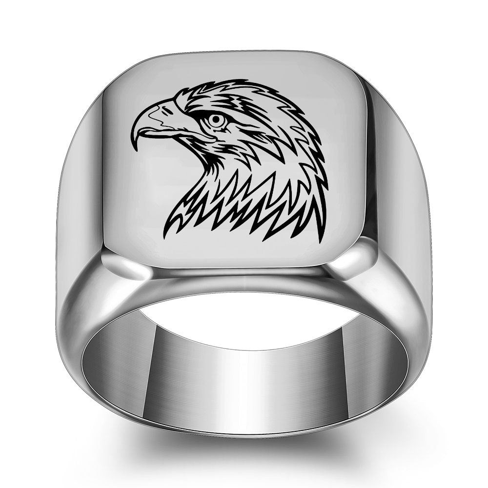 Herren Siegelring mit ausgefallenem Adlerdesign Shop Nory