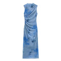 Damen elegantes Maxikleid mit Rüschen und asymmetrischem Schnitt Shopnory