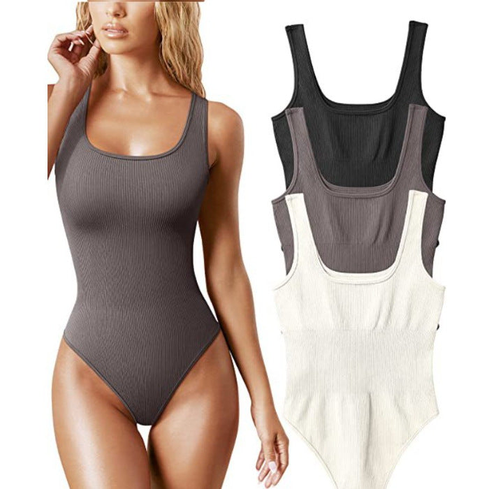 Damen Stylischer Einteiler mit Rippstruktur