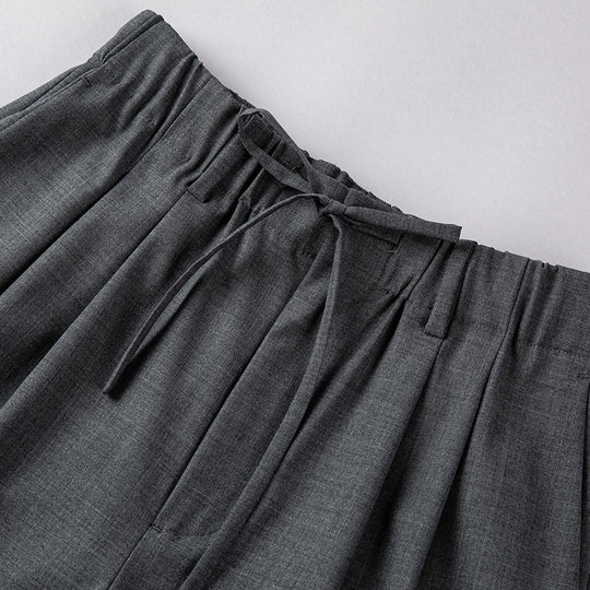 Damen Weite High‑Waist Bundhose mit Tunnelzug und Bügelfalte Shop Nory
